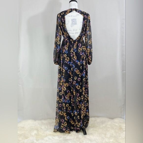 Aidan by Aidan Mattox Floral Pleated Chiffon Gown size 0 - Picture 7 of 14